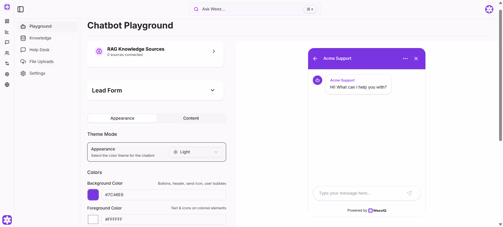Playground & Customization